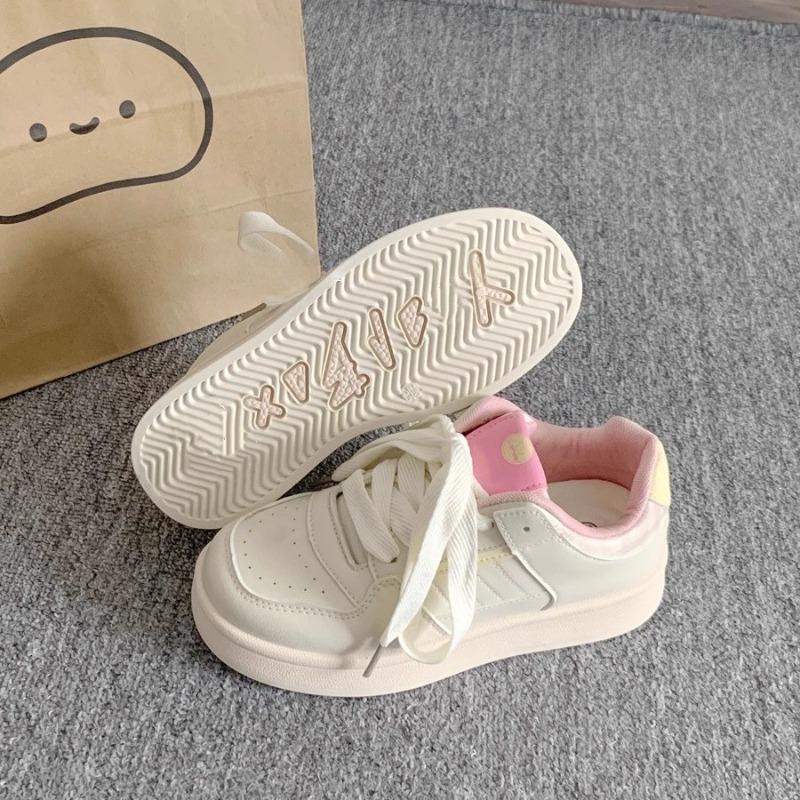 Thick Baseplate Shoes Women's Tide Spring New Student Niche White Shoes Bread Shoes Women