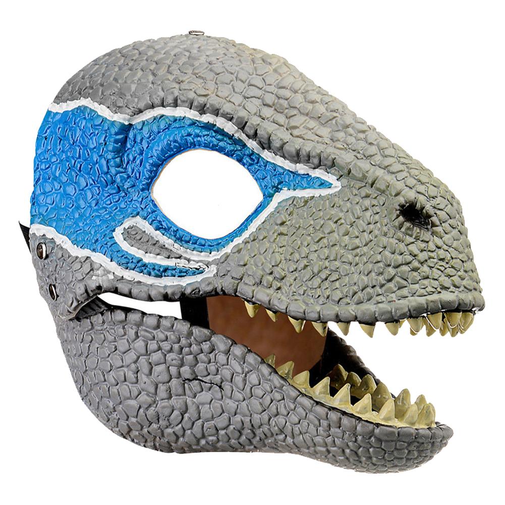 Halloween Cosplay Dino Mask Natural Latex Dinosaur Toys Head Moving Jaw Raptor Dinosaur Mask Best Gifts for Party Masquerade for