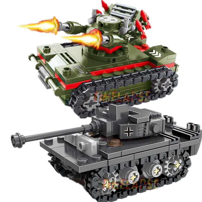 MOC Main Battle Tiger Heavy Tank War Military City Vehicle Car Building Blocks Classic Model Bricks Kits Sets Ideas