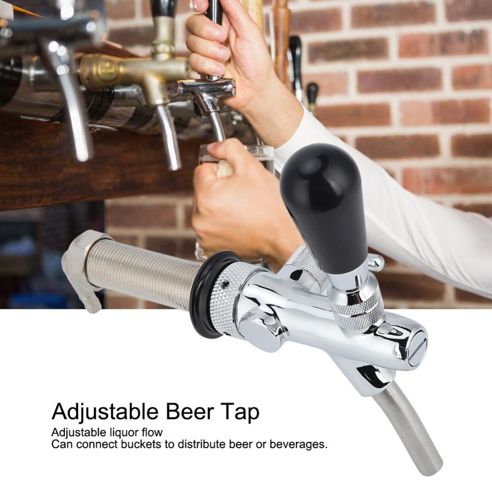 9 piece No-Rust Plated Beer Tap Dispenser Flow Control Adjustable Beer Keg Tap Home Brewing