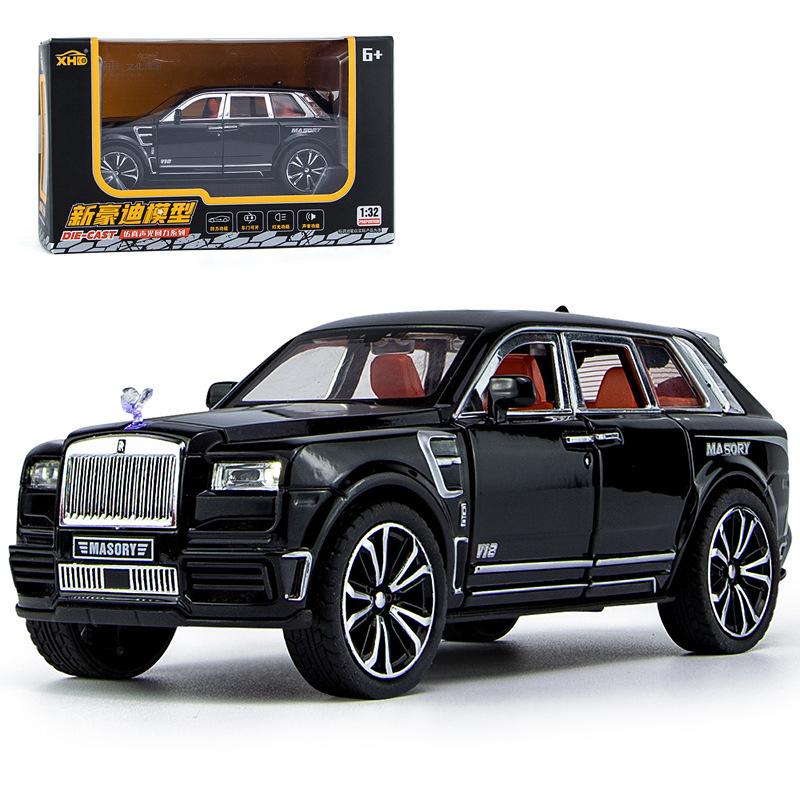 1:32 Scale Alloy Model Car for Cullinan, Zinc Alloy Pull Back Toy Car with Sound and Light, Luxury SUV Miniature Metal Vehicle Collectible Toys
