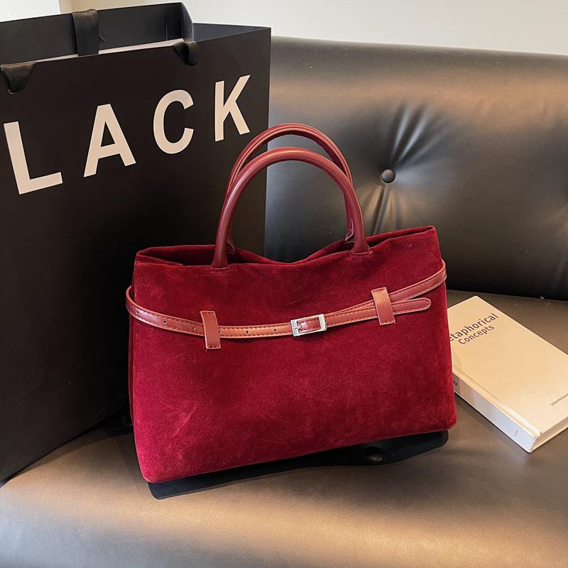 Матовая ретро женская сумка большая вместительная сумка-тоут осень и зима новая повседневная модная универсальная сумка для работы