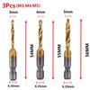 Hex Shank Titanium Plated HSS Screw Thread Metric Tap Drill Bits Screw Machine Compound Tap M3 M4 M5 M6 M8 M10 Hand Tools