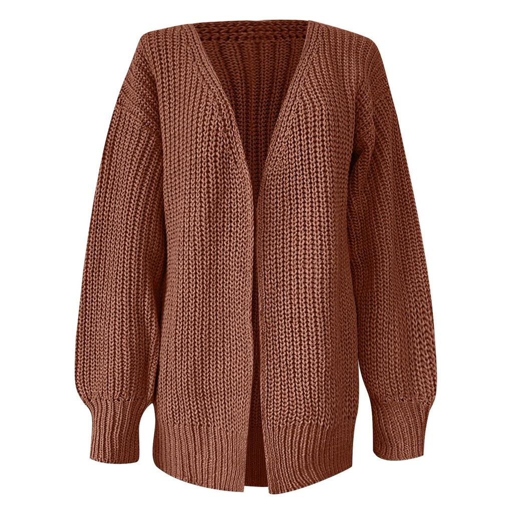 Women's Knitwear Loose Solid Color Cardigan Sleeve Sweater Coat