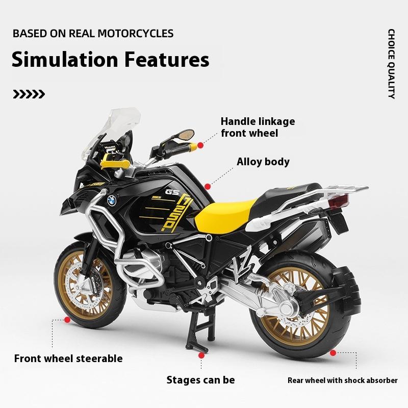 ОСО 1:12 BMW R1250 GS Модель Литая из Сплава Мотоцикл Домашнее Украшение Орнаменты Миниатюрная Модель Транспортного Средства Детская Игрушка Подарок