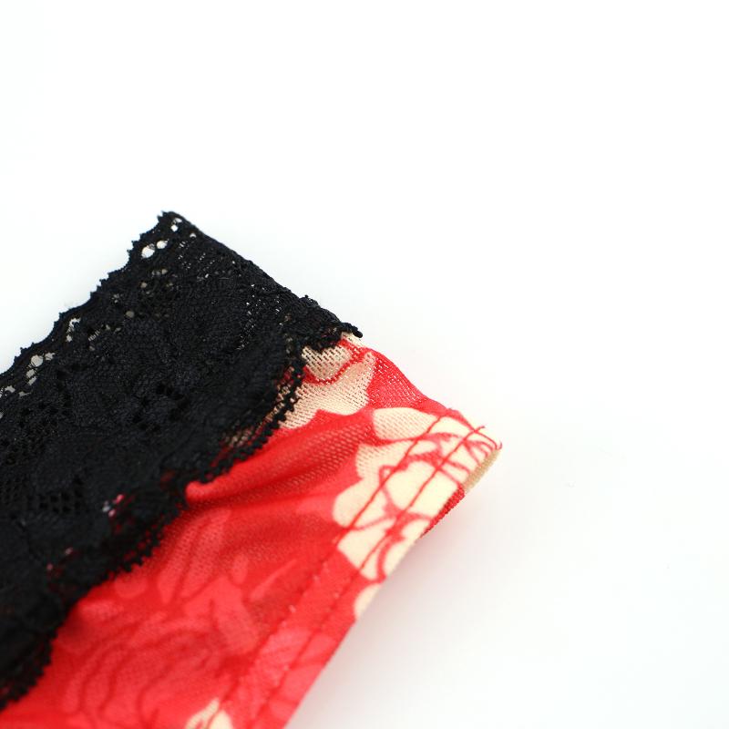 Men's Underwear Mesh Printing Thongs Lace Transparent Sexy Thongs U Breathable Transparent Thongs