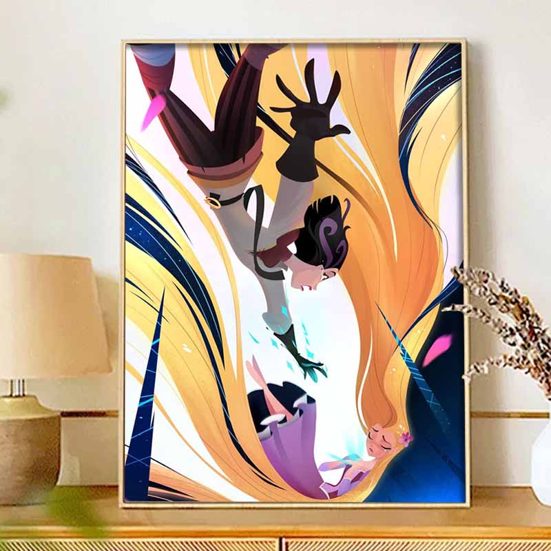 Disney Diamond Painting Kit Rapunzel Flynn Diamond Painting 5D Diamond Art Home Decor Creative Handmade Gift