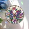 Butterfly Wall Art Decor Round Hanging Sign Decorative Pendant Window Acrylic 19.8CM Welcome Pl H4X9