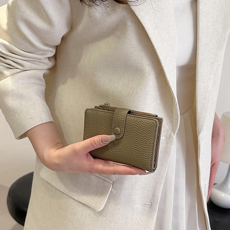 Новый женский короткий кошелек женский личи узор модная визитница модный ID-холдер тренд