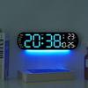 Digital Wall Clock Large LED Screen Temperature Humidity Display Electronic Alarm Clock Creative Home Decoration Remote Control