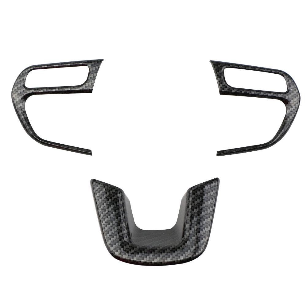 FJN1 For Jeep Renegade 2015-2022 for Jeep Compass 2017-2020 ABS Car Interior Sticker Steering Wheel Trim Cover Decoration