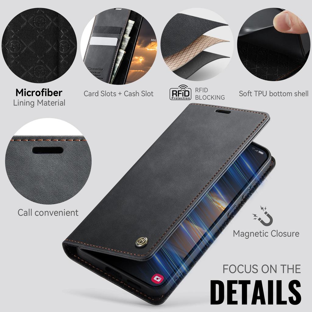 Кожаный чехол-книжка с карманом для карт для Samsung Galaxy S25 S24 S23 S22 S21 S20 S10 A55 A56 A54 A53 Магнитная подставка Противоударная задняя крышка