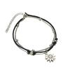 Women Anklets Sun Pendant Bohemian style Double Chains Beads Decor Alloy Ankle Chain for Daily Wear