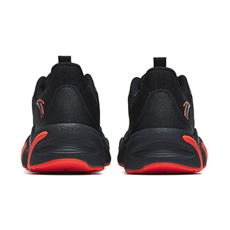 Anta Cushioning Breathable Lightweight Durable Low-Top Running Shoes Men Sneakers Black Orange 112245523-1