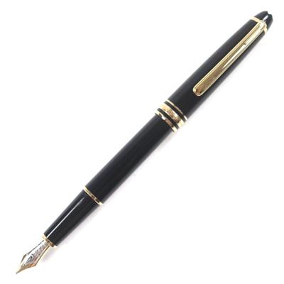 Отличная перьевая ручка MONTBLANC Meisterstck Classic белая звезда Черное золото 14K мужская Б/У