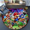 Мультяшный Ковер Круглый Коврик для Пола Mario Bros Спальня Фланелевый Ковер с Животными Противоскользящий Коврик для Игр Детей Украшение Комнаты Детей Коврики