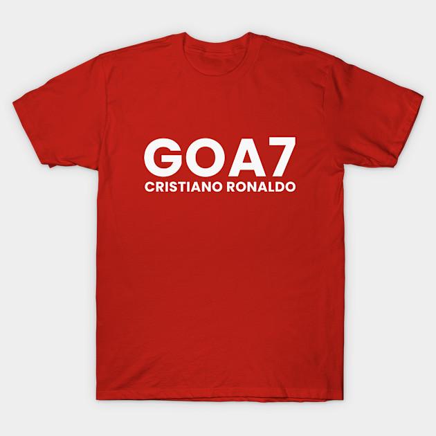 Asian Size Men Print T-shirt Goat Cristiano Ronaldo No-Cut Heat Transfer Print Cotton Tshirt