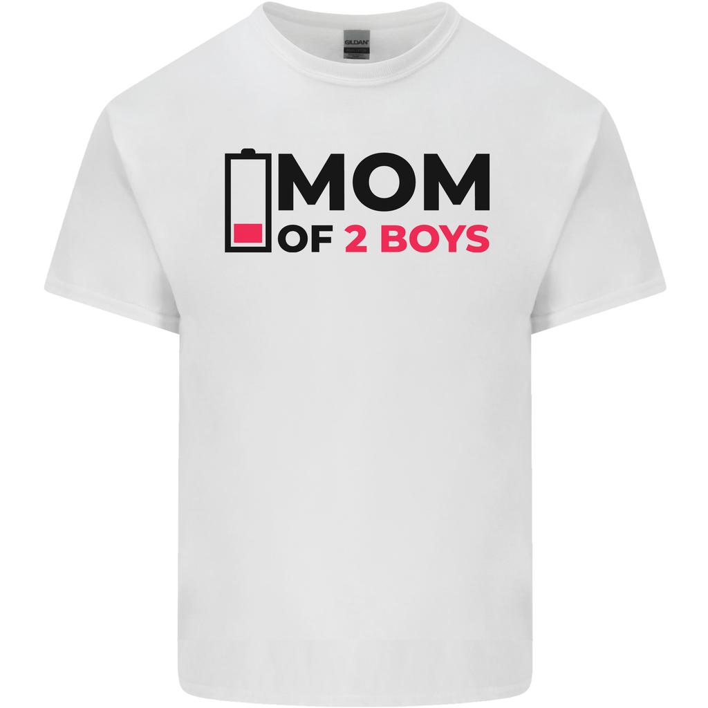 Mom of Two Boys Funny Mothers Day Unisexs Light Cotton TShirt