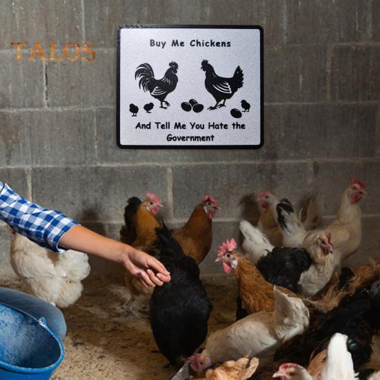 Farmhouse Chicken Sign Cluck Around And Find Out Sign Crowing Rooster Wall Art Desktop Sign for Chicken Coop Home Farm Garden Decor