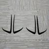2PCS Car Front Fog Light Cover For Tesla Model Y 2020-2024 Lamps Blade Trim Spoiler Wind Knife Bumper Gloss Black ABS Tuning