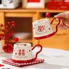 Creative personality with love spoon wedding souvenir small gift happy pair of cups gift box set mug household cup