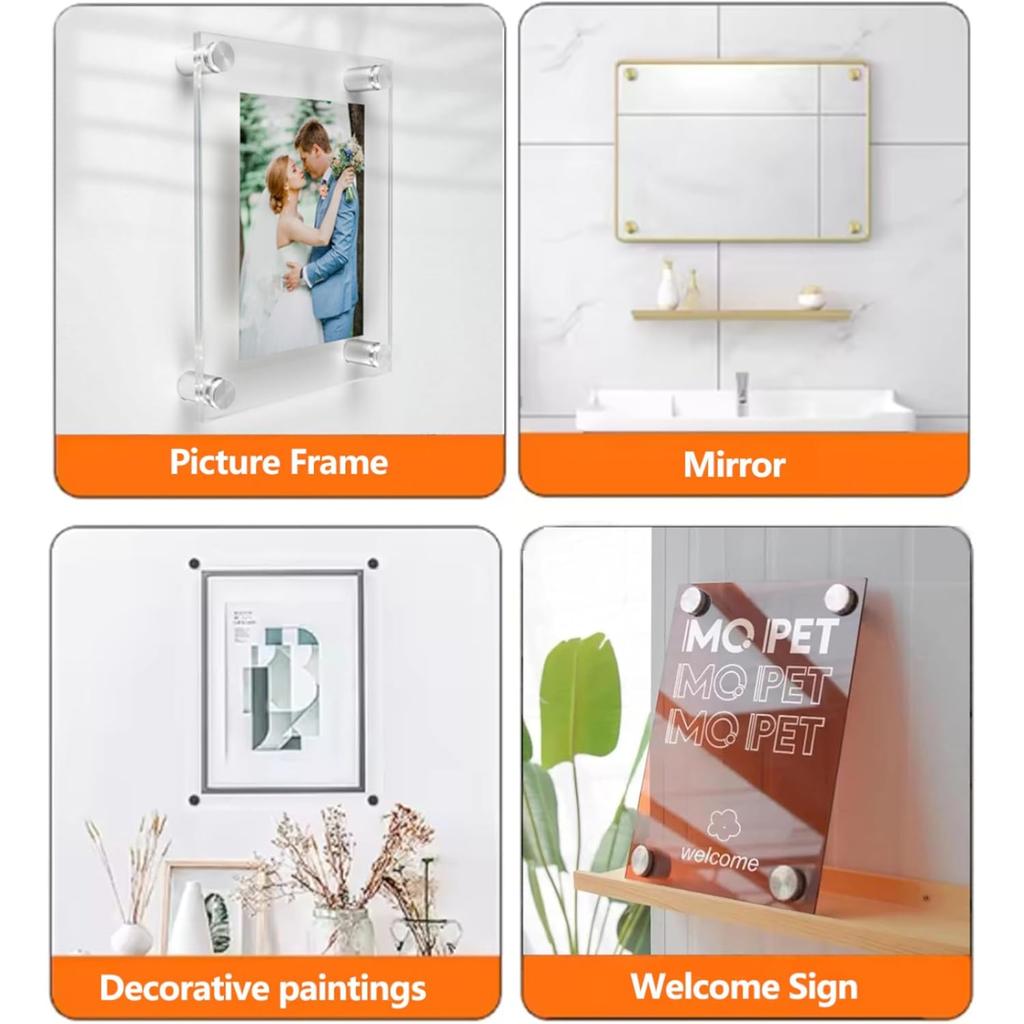 Винты для крепления знаков 1/2 x 1 дюйм из нержавеющей стали, настенные крепления, рекламные винты, крепеж для акриловых знаков