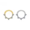 Right Grand Hinged Daith Earring Segment Hoop 8mm/10mm CZ Septum Clicker Nose Ring Piercing Body Jewelry