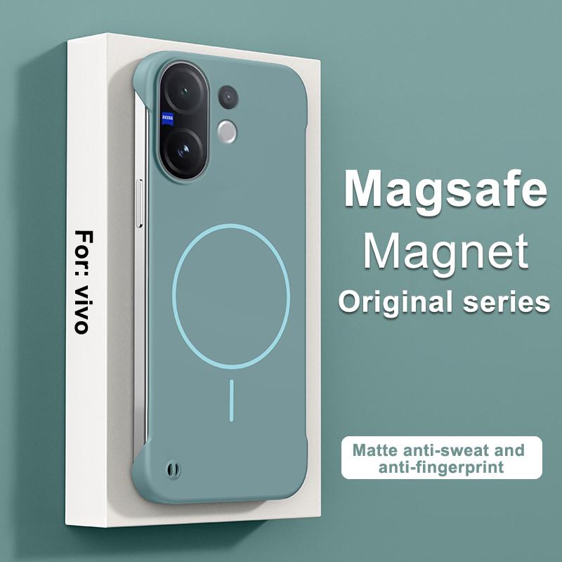 Для Magsafe Безрамочный Чехол Для VIVO V60 Матовый Ультратонкий Беспроводная Зарядка Жесткий ПК Противоударный Чехол для V60 V50 V40 Lite Накладка