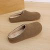 Модные весенне-осенние тапочки в стиле ретро с толстой подошвой Birkeinstock, женские тапочки с ленивым корейским круглым носком, зимние теплые мягкие полутапочки