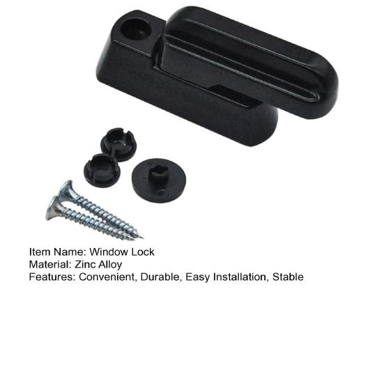 1 комплект оконного замка, стабильный, простой в установке, противоугонный, из цинкового сплава, Т-образный оконный предохранительный замок, товары для дома