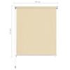 Exterior Roller Blind Cream 80x140 cm HDPE