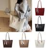 Elegant Simple Women Silk Scarf Pu Interior Zipper Pouch Lifestyle Stitching