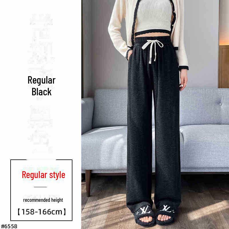 Женские широкие бежевые теплые брюки на бархатной подкладке