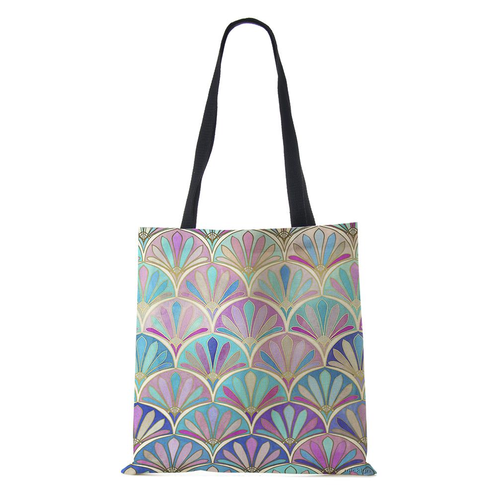 Сумка через плечо с растениями и цветами, пейзаж 2022, женская многоразовая холщовая сумка-тоут для покупок, простая повседневная складная сумка большой вместительности