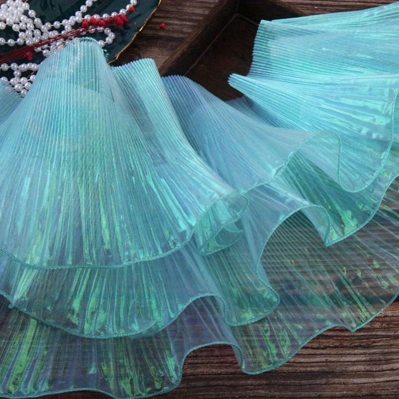 1 шт. 14 см * 2 м/5,51*78,74 дюйма Волшебная Русалка Стиль рюшами и кружевом Декор декольте рукав край тканевое украшение