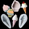 Ice Cream Cone Chocolate Fondant Silicone Mold Cake Decorative Ornaments Plug-In