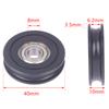 Pom 8X40X10Mm U Type Groove Ball Bearing Wheel Pulley Roller Delrin Wheel