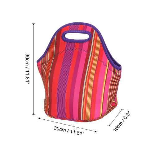 PATIKIL Neoprene Insulated Lunch Tote Bag, Portable Insulated Lunch Box with Food Container and Shoulder Strap for Work, Office, Picnics, and Outdoor