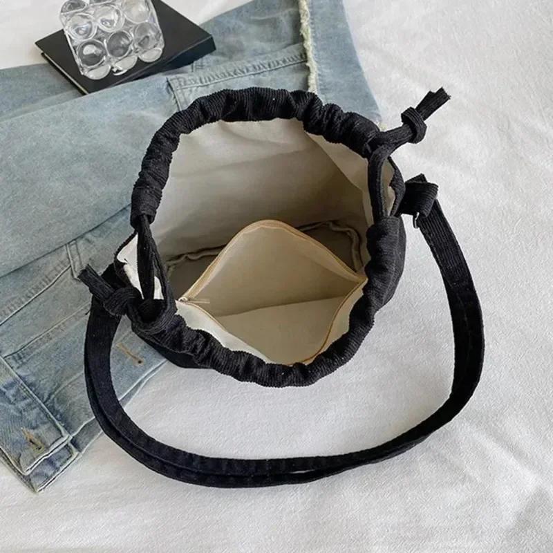 Women Fashion Tote Handbag Padded Shoulder Drawstring Small Purse Messenger Bag Soft Slouchy Wallet Travel Bucket Bag