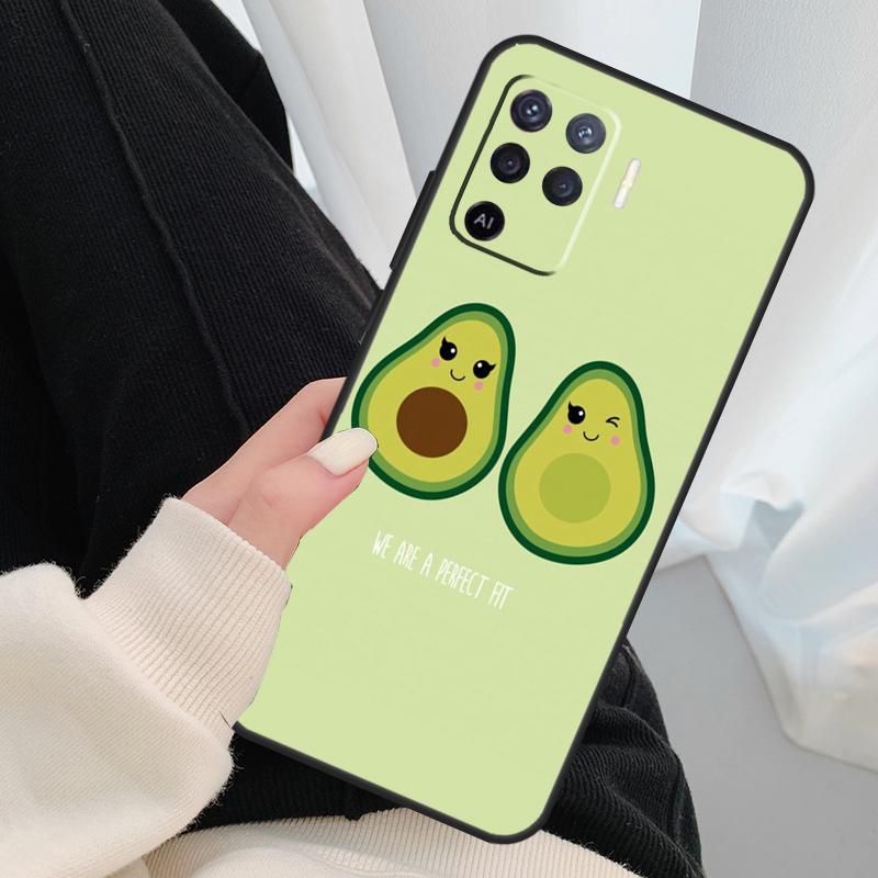 Avocado Pattern Case For Oppo A96 A76 A16 A60 A98 A58 A78 A18 A38 A80 A40 A77 A57 A17 A74 A54 A94 A15 A5 Pro