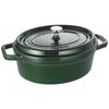Staub Cocotte Oval Basil Green Large Hand Cast Enamel Pot IH Compatible Japanese La Cocotte Oval "Pico 27cm" [Authorized Product] 40509-647