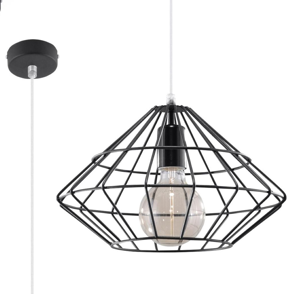 Umberto black hanging lamp