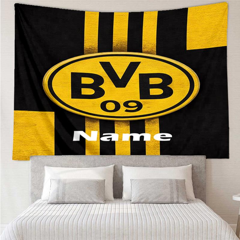 Custom Name BVB Print Tapestry, Backdrop, Easy Setup, Ideal for Bedroom, Office & Living Room, with Aesthetic Wall Hanging Decor.