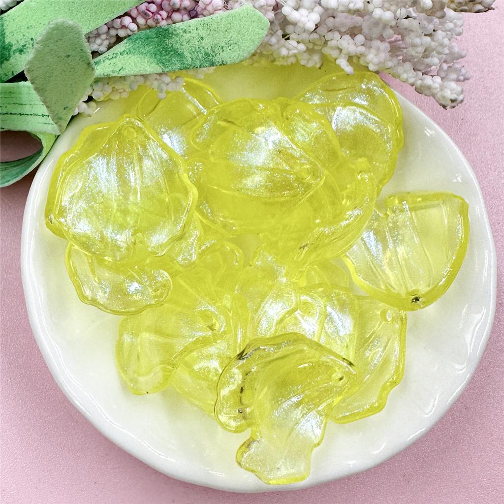 Креативные аксессуары Материал Серьги Креативные ювелирные изделия Блестящий DIY Изготовление Подвеска 20.6*22.9 мм Брелок Акриловые Бусины 20 Шт. Большой Лепесток