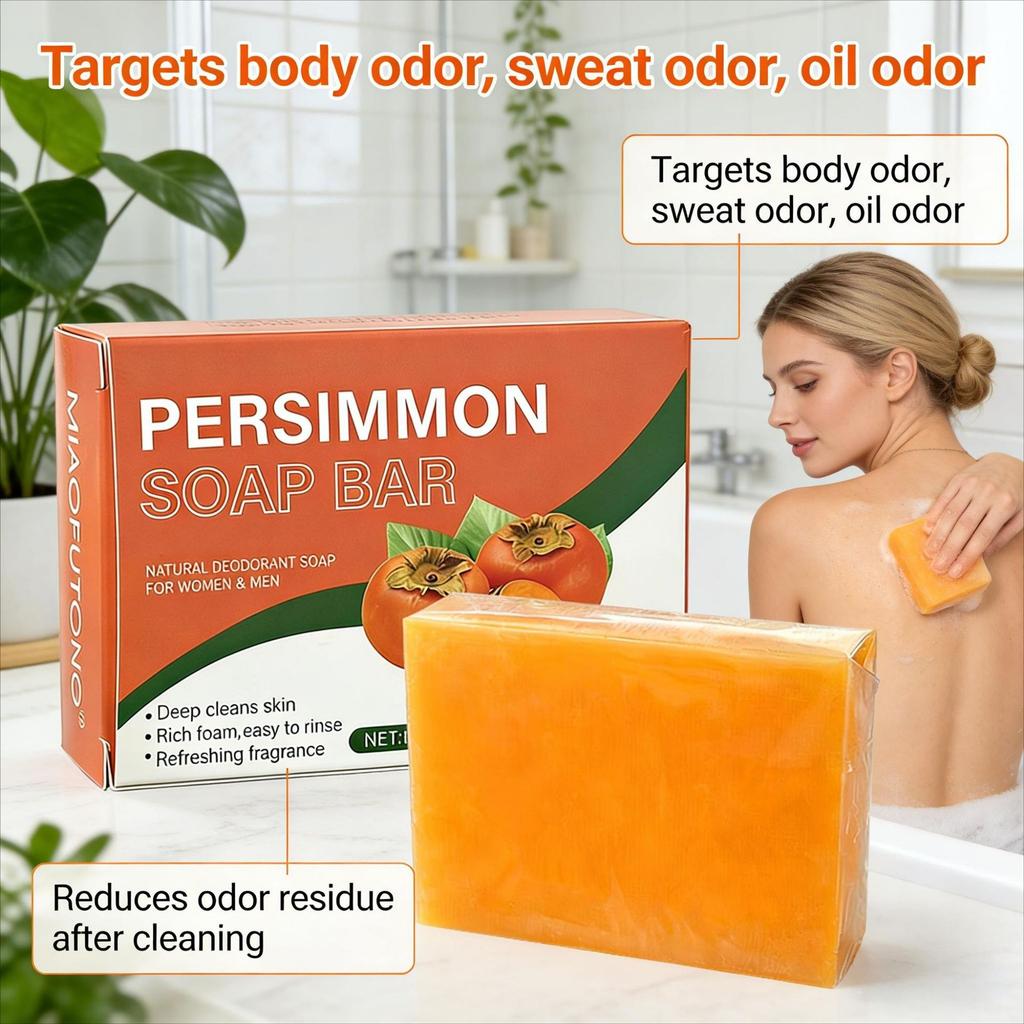 Persimmon Deodorizing Soap Bars, 3-Pack