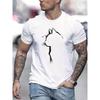 Men's Summer Loose Plus Casual Comfortable Cat Print Sports Round Neck Short Sleeved T-shirt Top