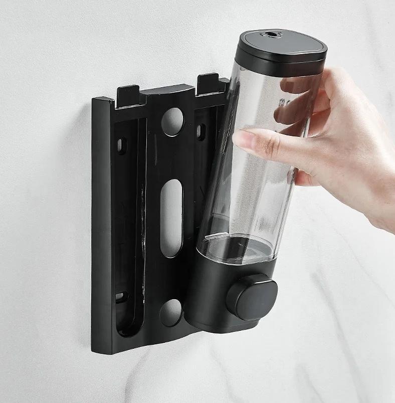 Hotel Shampoo Dispenser Modern Style Double Easy Squeeze Manual Liquid Shower Soap Dispenser Wall Mount