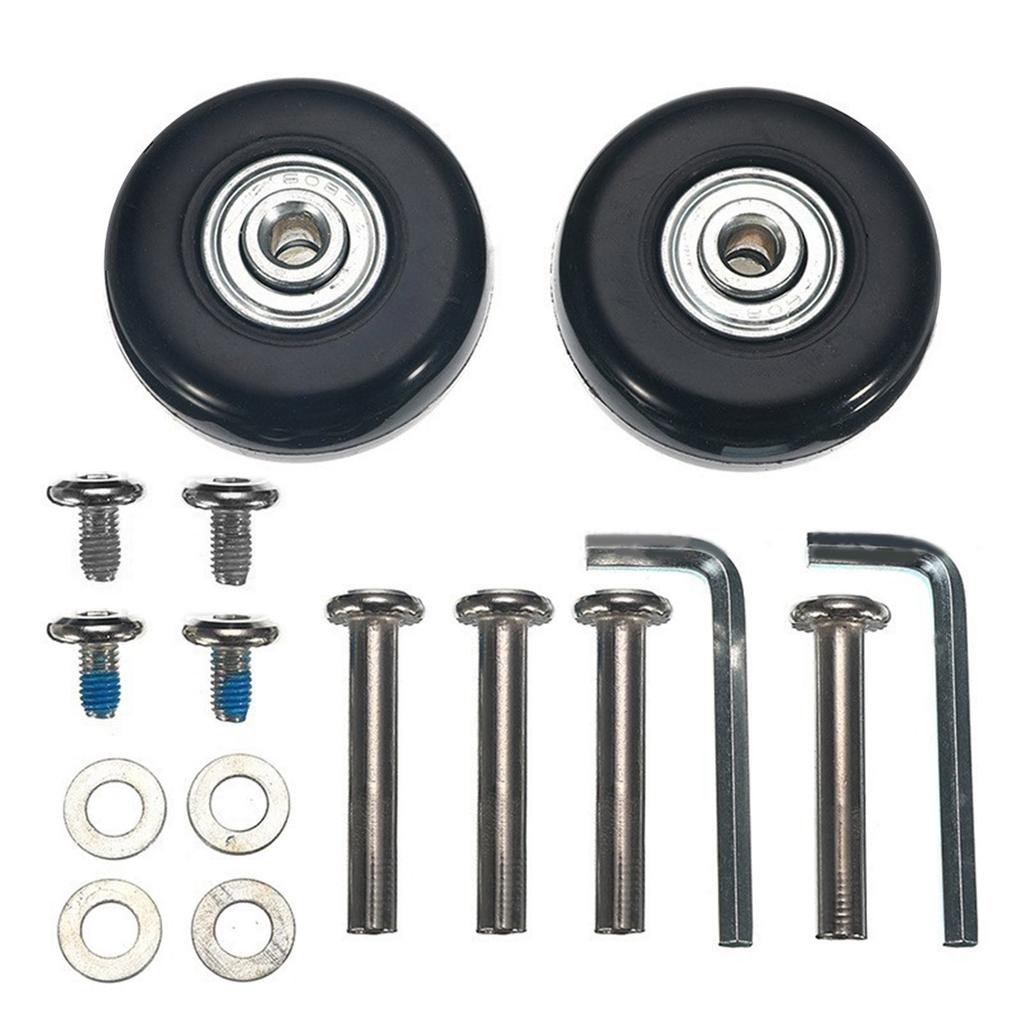 Luggage Wheels Suitcase Replacement Roller Bearing Hardware Repairing Kit Rubber Casters OD 45x18mm/70x24mm Heavy Duty