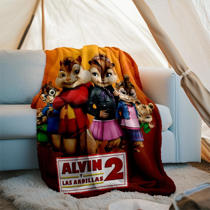 Alvin Chipmunks Theme Printed Blanket Perfect For Couch Bed Travel Outdoor Use Machine Washable Cozy Durable