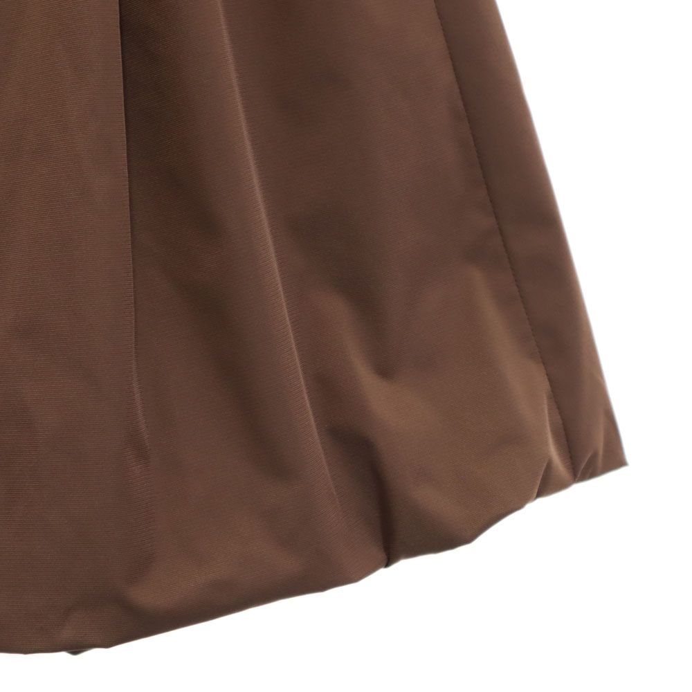 FOXEY NEW YORK made in Japan Mini length Pleated skirt 38 Brown Back zip Women Used